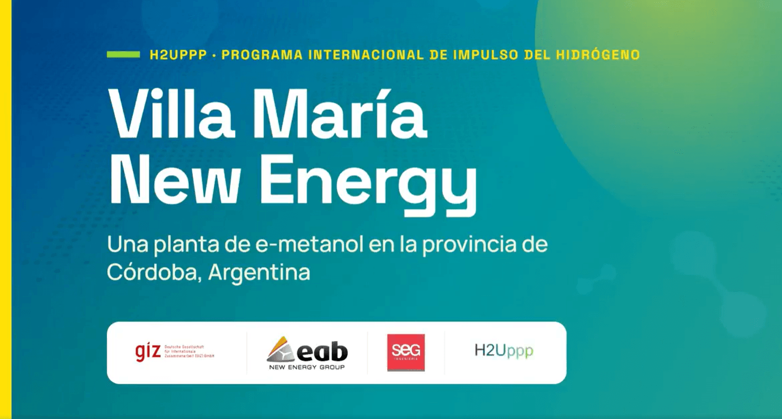 SEG integra el proyecto Villa María New Energy para el desarrollo de e-metanol en Argentina